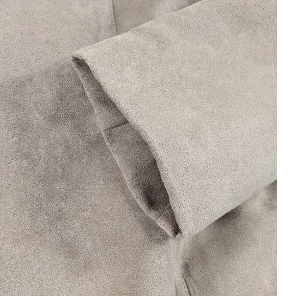 Studio Works Jacket Women's 4p Faux Suede Beige Riding Zip Lined Pockets Classic - Picture 7 of 12